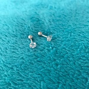 18G sterling silver stud earrings